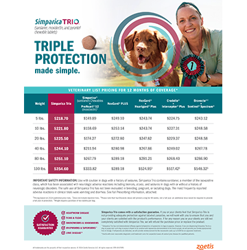 Simparica Trio Competitive Pricing Flyer Zoetis Channel Edge